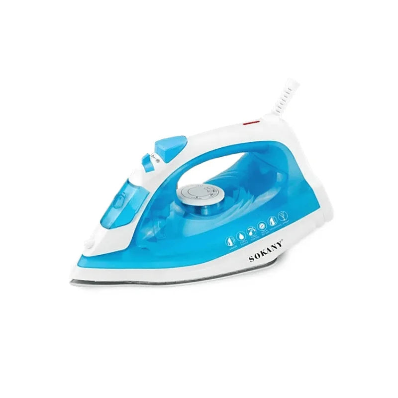 Plancha de Vapor Eléctrica 1600W con Suela Antiadherente