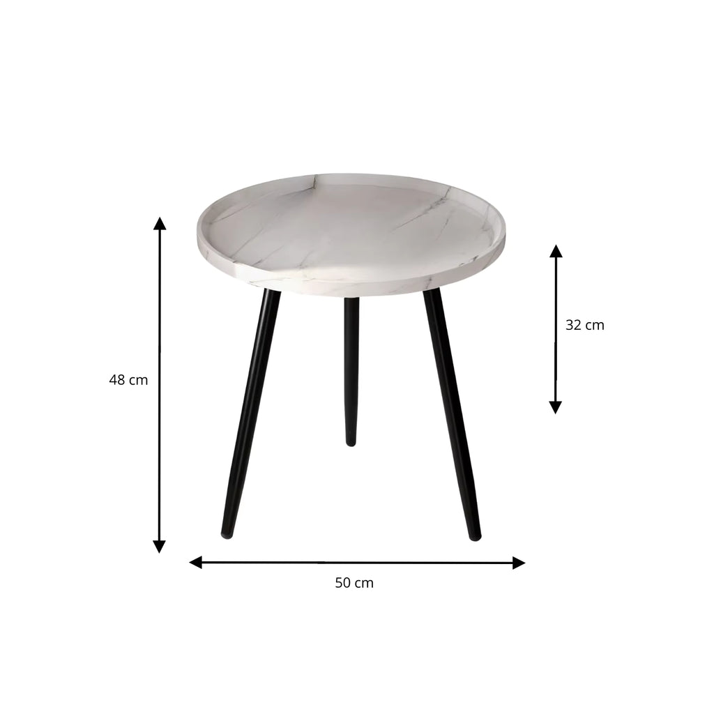 Mesa de Centro Auxiliar de Estilo Nórdico