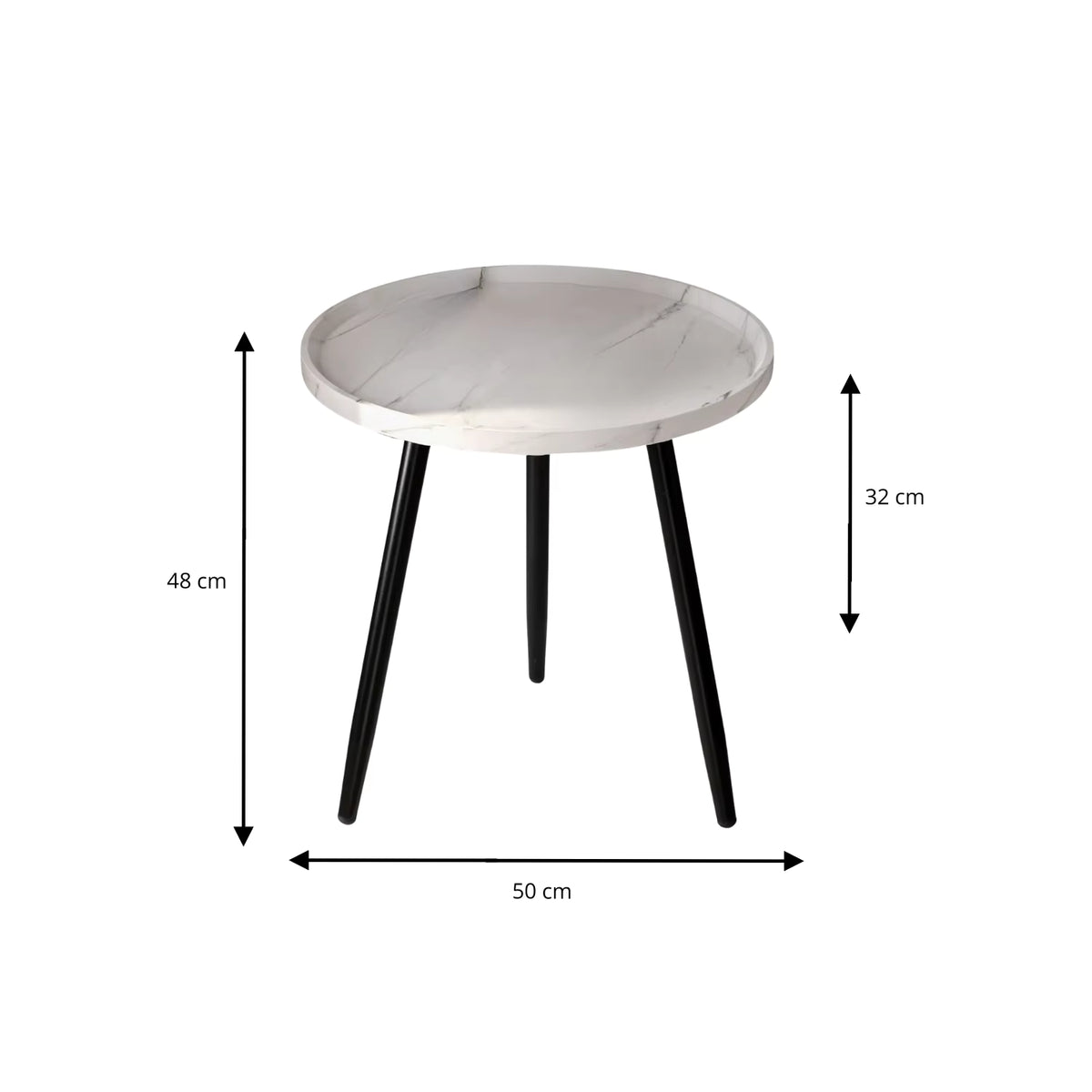 Mesa de Centro Auxiliar de Estilo Nórdico