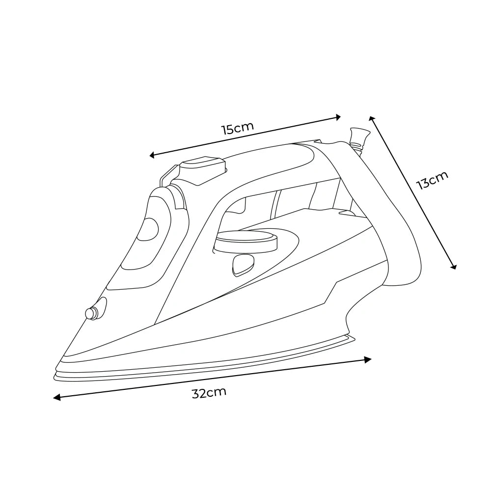 Plancha de Vapor para Ropa Mellerware Steezy! (3000W / Planchado en Seco)