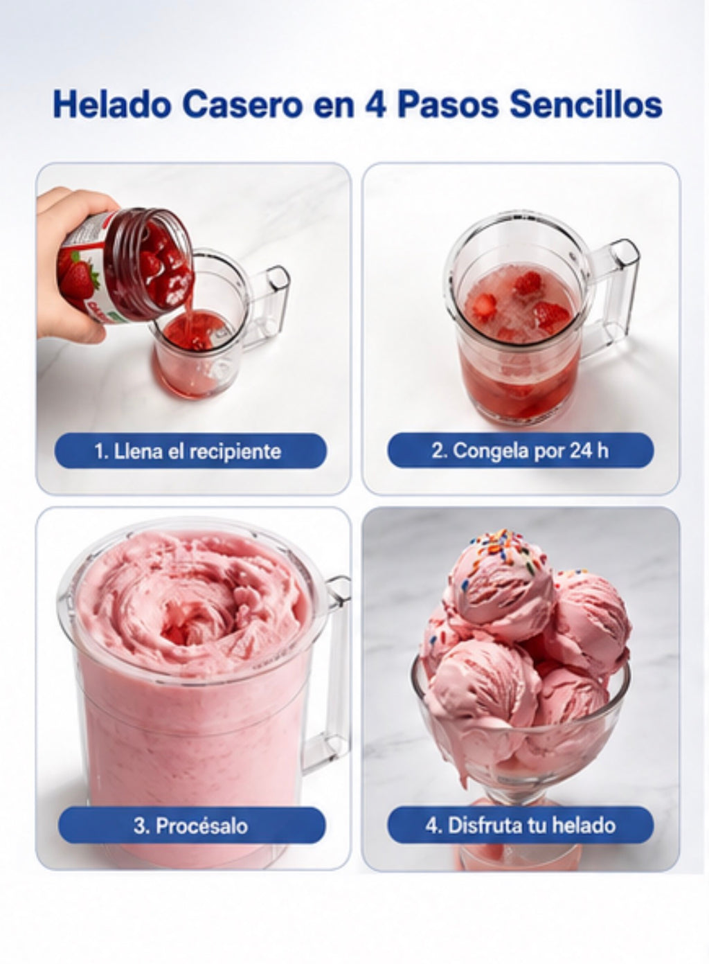 Máquina de Helados Automática Teendow (8 Programas)