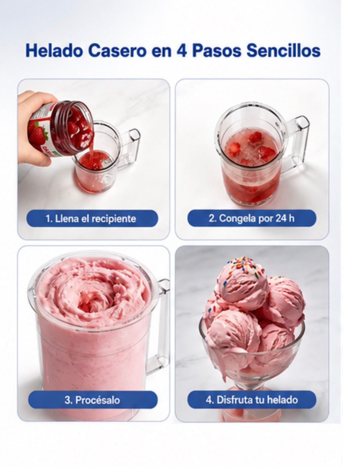 Máquina de Helados Automática Teendow (8 Programas)
