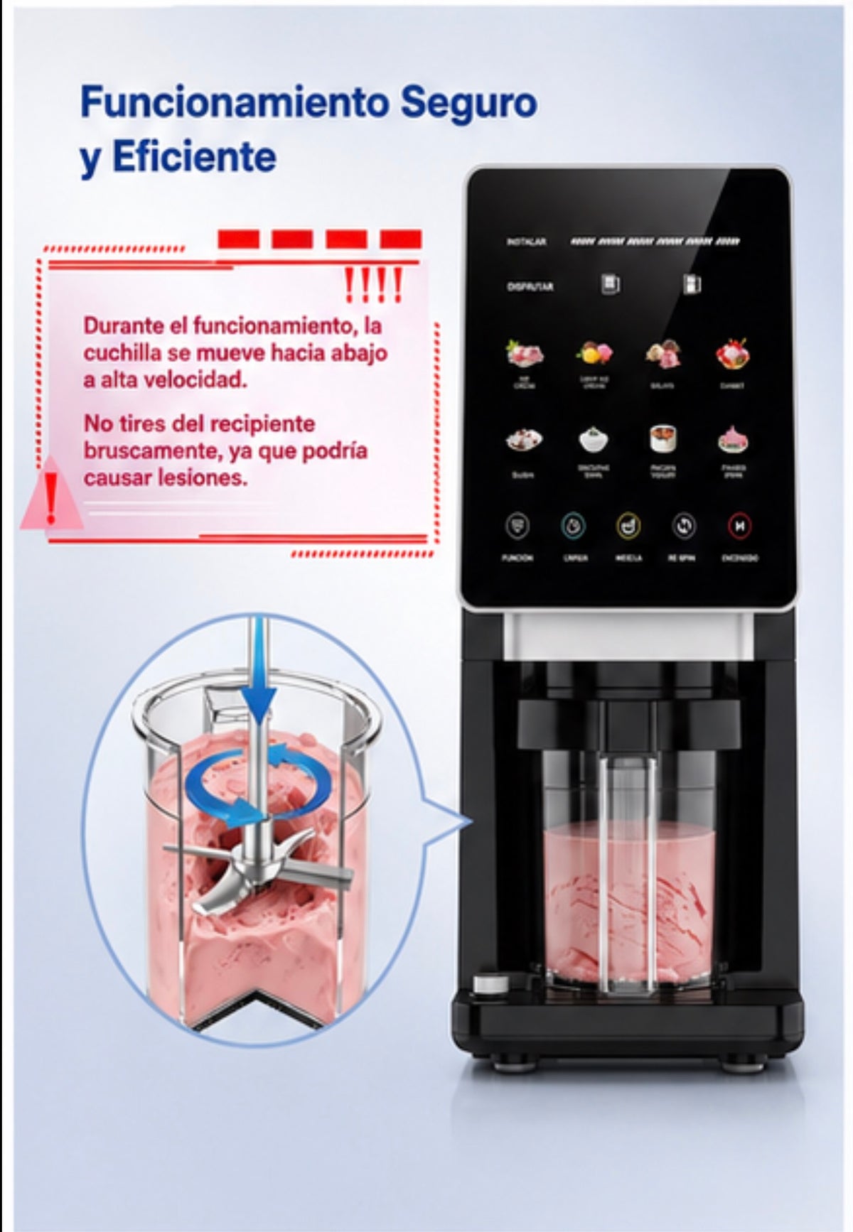 Máquina de Helados Automática Teendow (8 Programas)