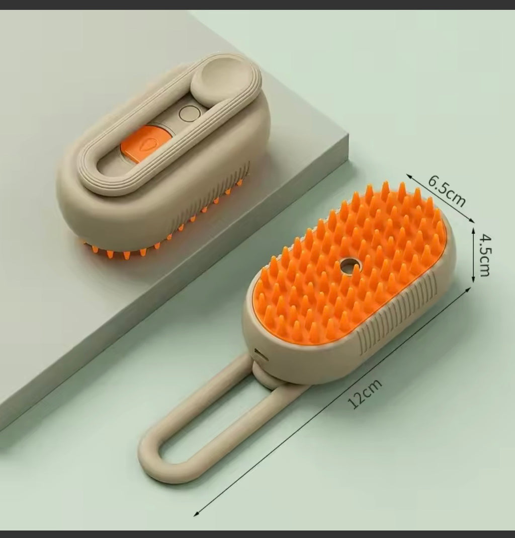 Cepillo de Vapor 3 en 1 para Perros y Gatos con Pulverizador