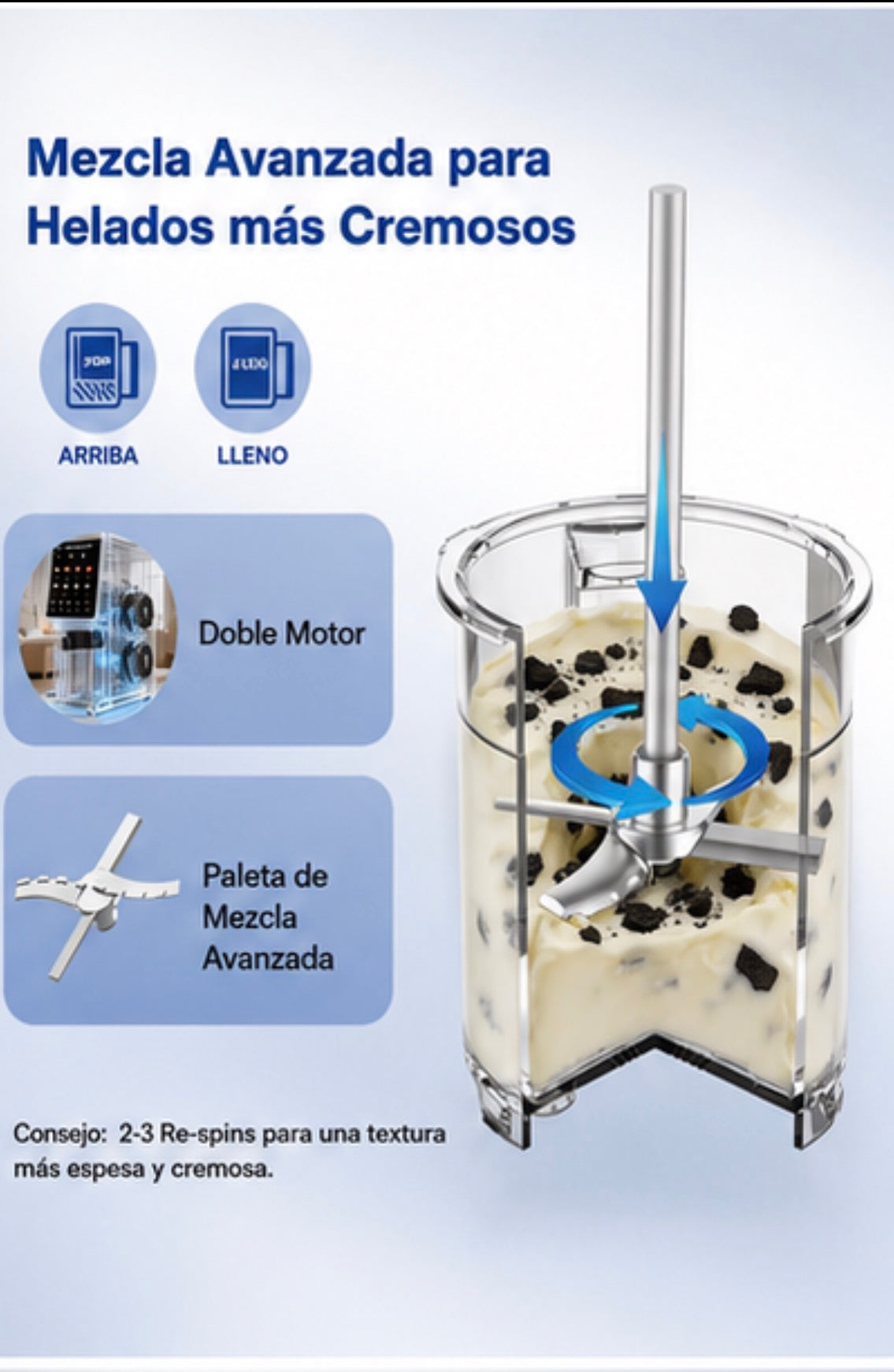 Máquina de Helados Automática Teendow (8 Programas)