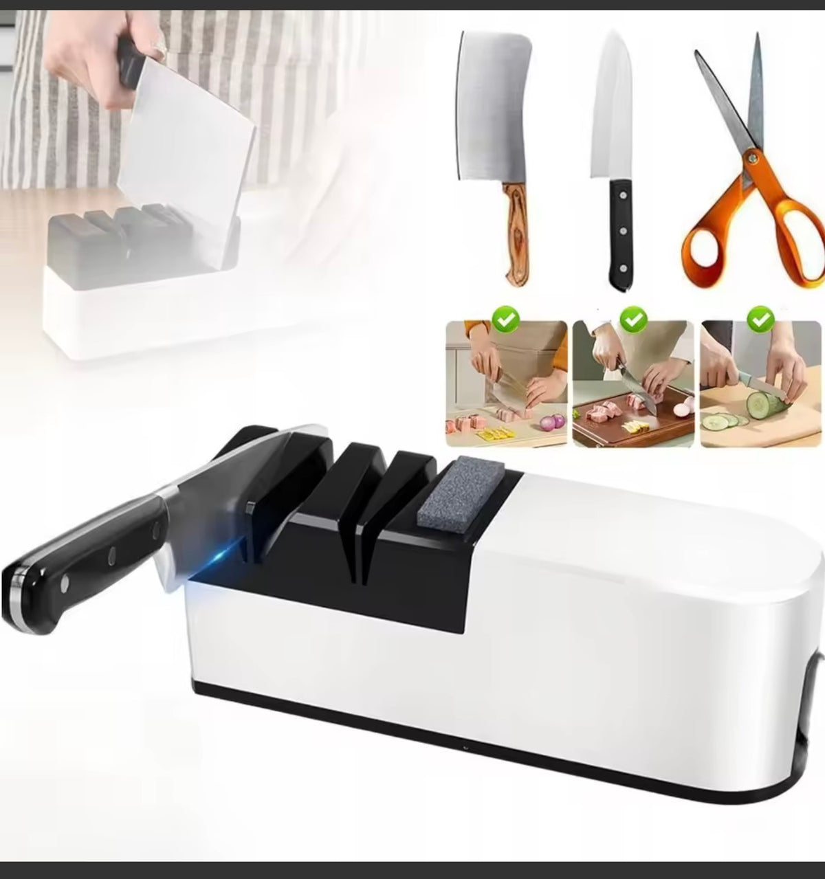 Afilador de Cuchillos y Tijeras Eléctrico 5 en 1