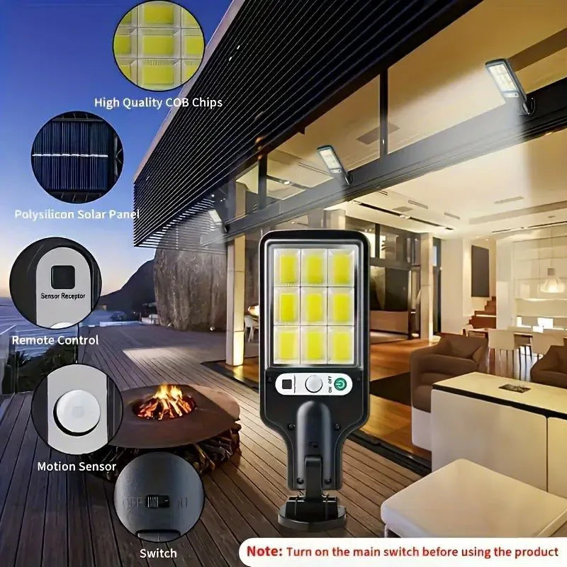 Farola Solar de Exterior con Sensor de Movimiento